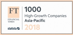 파이낸셜 타임즈 ‘2018 아시아-태평양 고성장 1000대 기업’ 로고