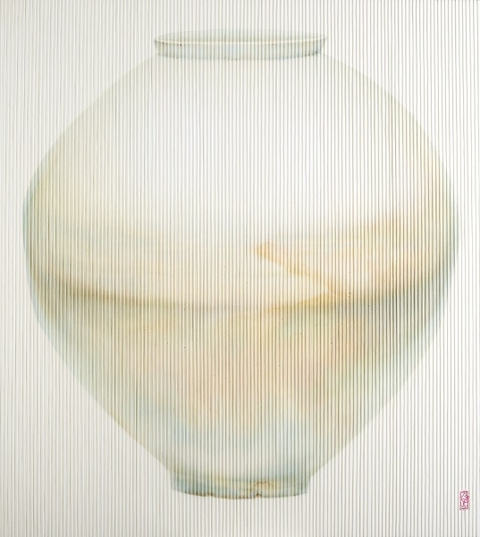 김연옥, 겹 - 대지, 2017, 145x130.3cm, acrylic on canvas