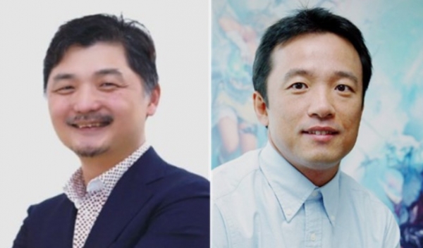 왼쪽부터 김범수 카카오 의장, 김택진 엔씨소프트 대표