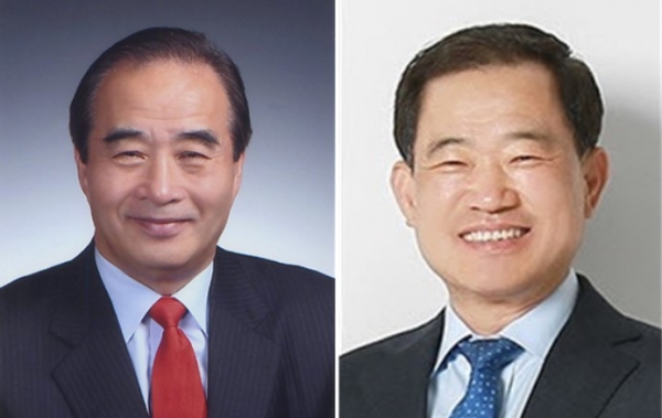 금탑산업훈장을 받은 김주인 ㈜시즈글로벌 대표(왼쪽)와 고석재 경진단조㈜ 대표