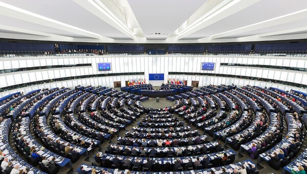 EU의회 본회의장 모습. [위키피디아]