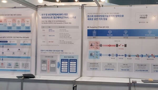 (주)윈즈 안내 부스. 